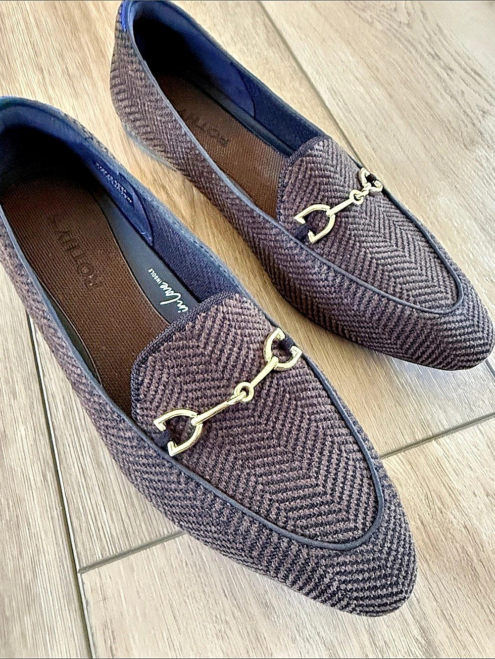 Rothy's The ReVelvet Double Bit Loafers in Dark Herringbone